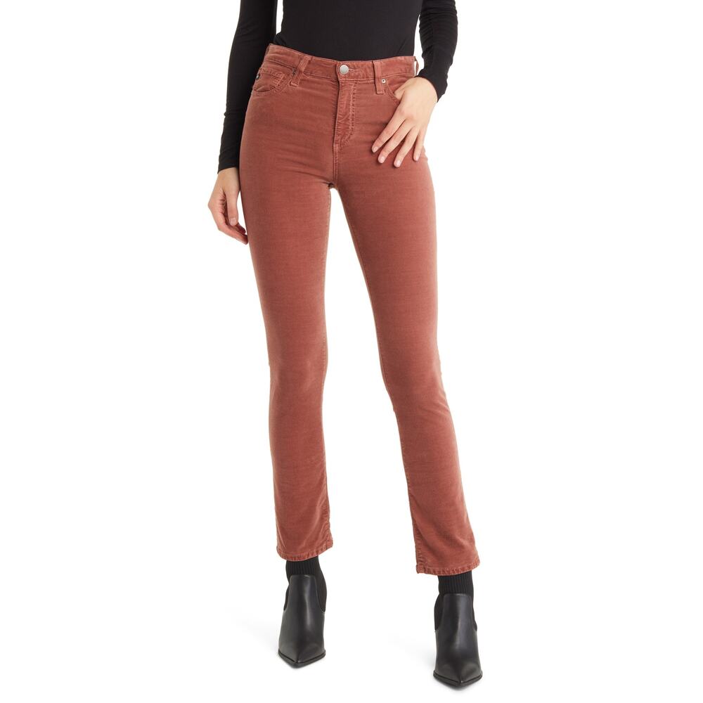 Ag Jeans 'Mari' Brown High Waist Slim Ankle Straight Leg Jeans Size 27